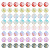 200Pcs 8 Colors Transparent Crackle Acrylic Beads DACR-TA0001-01-1