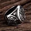 Fashion 316L Surgical Stainless Steel Star Rings for Men RJEW-BB03912-11-2