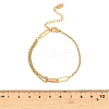 Rectangle 304 Stainless Steel Link Bracelets BJEW-Z174-01G-3
