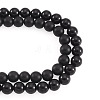 2 Strands 2 Styles Natural Black Onyx(Dyed & Heated) Beads Strands G-TA0003-52-10mm-2