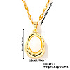Elegant Oval Brass Pendant Necklaces LS-SC8993-3-1
