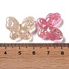 UV Plated & Crackle Transparent Acrylic Beads OACR-G033-04C-3