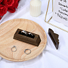 1Pc Black Walnut Wood Ring Storage Boxes with Magnetic Lid OBOX-PH0001-06-4