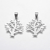 Tarnish Resistant Stainless Steel Tree Pendants X-STAS-Q166-30-1