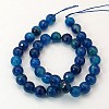 Natural Agate Beads Strands G-E054-8mm-14-2