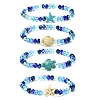 Electroplated Glass Beaded Stretch Bracelets BJEW-JB10900-1