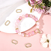 5Pcs Brass Micro Pave Cubic Zirconia Spring Gate Rings KK-HY0004-29-4