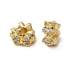 Brass Micro Pave Cubic Zirconia Beads KK-B142-26G-2