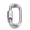 304 Stainless Steel Screw Carabiner Lock Charms STAS-H107-04A-4