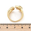 Brass Micro Pave Clear Cubic Zirconia Cuff Rings for Women Men RJEW-Z080-03G-5