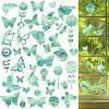 7PCS 3 Styles PVC Stickers Colorful Window Stickers Rainbow Prism Butterfly Flower Static Glass Window Stickers JX824A-1
