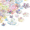 45Pcs 9 Colors Transparent Acrylic Bead Caps MACR-TA0001-92-3