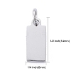 Tarnish Resistant 201 Stainless Steel Pendants STAS-S105-T633-1-6-3
