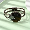 Natural Tiger Eye & Labradorite Bangles for Women BJEW-A043-01R-02-2