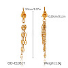 304 Stainless Steel Tassel Stud Dangle Earrings WG6C0B9-02-1