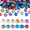 100Pcs UV Plating Opaque Acrylic European Beads PACR-TA0001-32A-1