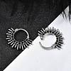 Sun 316 Surgical Stainless Steel Hoop Earrings EJEW-G416-37AS-3