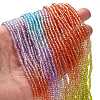 Transparent Painted Glass Beads Strands X1-DGLA-A034-T2mm-A12-2
