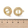 Brass Micro Pave Clear Cubic Zirconia Stud Earrings Findings KK-R215-09G-02-3