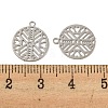 Brass Etched Metal Embellishments Charms KKC-D001-13P-3