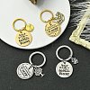 201 Stainless Steel & Alloy Enamel Keychain KEYC-YW00103-01-4