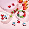 CHGCRAFT 9Pcs 3 Style Hospital Theme Food Grade Eco-Friendly Silicone Focal Beads SIL-CA0001-35-5