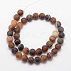 Natural Striped Agate/Banded Agate Bead Strands X-G-K166-12-8mm-04-2