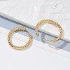 Ion Plating(IP) 304 Stainless Steel Grooved Hoop Earrings EJEW-M218-01C-G-2