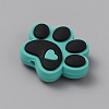 Paw Print PVC Plastic Beads SIL-SZC0005-13M-2