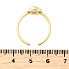 Ocean Theme Brass Micro Pave Cubic Zirconia Cuff Rings for Women RJEW-F184-17B-G-5