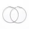 Tarnish Resistant 201 Stainless Steel Hoop Earrings EJEW-F188-24P-E-1