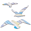 3Pcs Wood Sea Mew Wall Stickers AJEW-WH0460-037-1