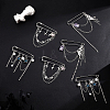 6Pcs 3 Stylesc Alloy Safety Pins JEWB-HY0001-66C-4