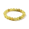 Natural Lemon Quartz Beaded Stretch Bracelets BJEW-S128-15-1