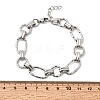 Hammered 304 Stainless Steel Link Chain Bracelets for Women BJEW-L720-01P-5
