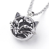304 Stainless Steel Kitten Chain Necklaces NJEW-JN02012-01-2