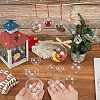 25Pcs 5 Styles Transparency Acrylic Christmas Balls Pendants DIY-CP0013-38-3