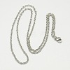 Tarnish Resistant Trendy Unisex 304 Stainless Steel Cable Chain Necklaces NJEW-L043-16P-1