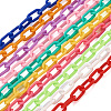 Yilisi 40 Strands 10 Colors Handmade Opaque Acrylic Paperclip Chains KY-YS0001-04-2