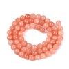 Natural Dyed Yellow Jade Gemstone Bead Strands G-R271-6mm-Y31-3