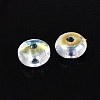 Baking Paint Electroplate Transparent Glass Beads EGLA-Q141-01A-A13-2