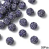 30Pcs Polymer Clay Rhinestone Beads RB-YW0001-26C-1