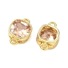 Brass Pave Cubic Zirconia Square Connector Charms KK-P348-06G-01-2