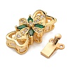 Brass Micro Pave Cubic Zirconia Box Clasps KK-U037-17G-02-2