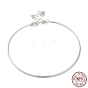 Anti-Tarnish Rhodium Plated 925 Sterling Silver Bangles LS-BJEW-G681-01B-P-1
