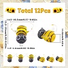 12Pcs Handmade Lampwork Beads LAMP-SC0001-34-2