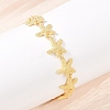 Starfish Brass Link Chain Bracelets for Women BJEW-K248-07A-G-3