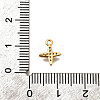 Brass Micro Pave Cubic Zirconia Charms KK-B152-27B-G-3