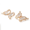 Brass Pave Faceted Glass Connector Charms FIND-Z020-03K-2