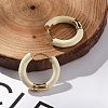 Brass & 925 Sterling Silver Pin Hoop Earrings EJEW-R013-02G-01-3